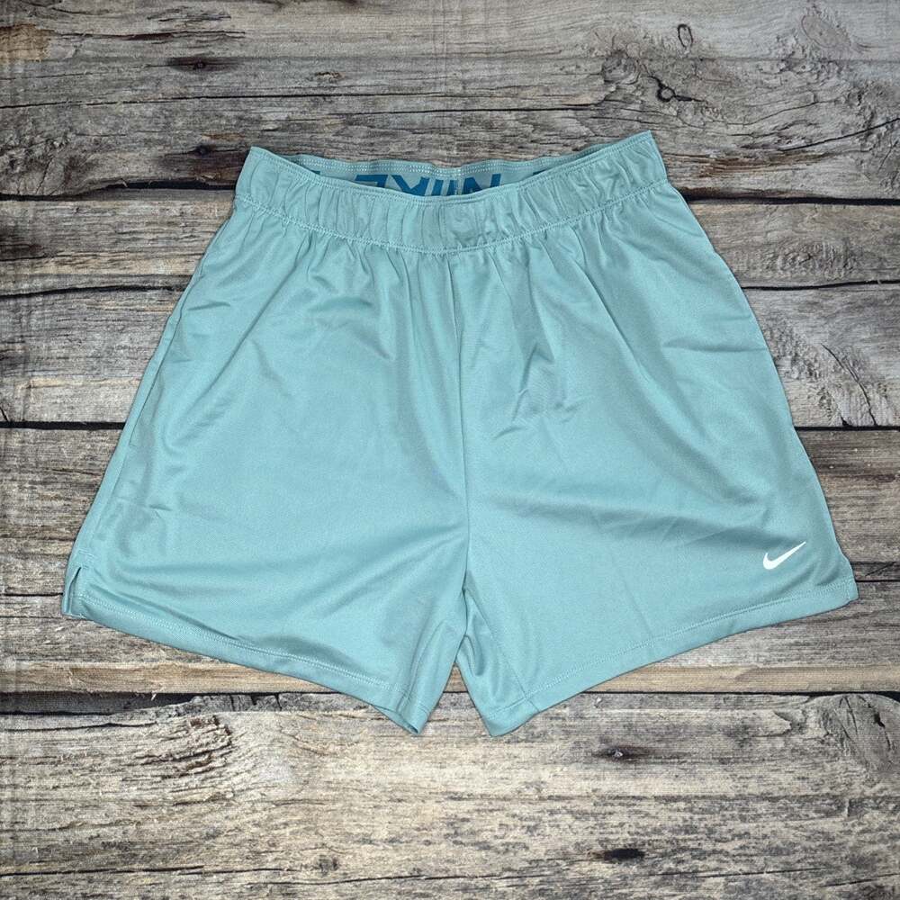 Nike Womens Loose Fit Training Shorts Light Blue Green Medium NWT DX6024-017